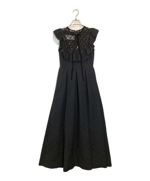 VALENTINO（ヴァレンティノ）VALENTINO (ヴァレンティノ) クレープクチュール ミニドレス ワンピース ブラック サイズ:42の古着・服飾アイテム