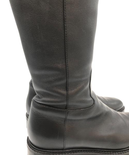 VALENTINO GARAVANI（ヴァレンティノ・ガラヴァーニ）VALENTINO GARAVANI (ヴァレンティノ・ガラヴァーニ) レザー オーバーニーブーツ ブラック サイズ:38の古着・服飾アイテム