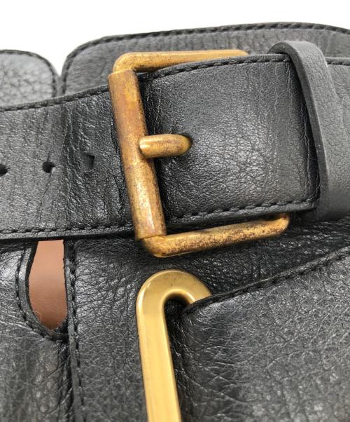 VALENTINO GARAVANI（ヴァレンティノ・ガラヴァーニ）VALENTINO GARAVANI (ヴァレンティノ・ガラヴァーニ) レザー オーバーニーブーツ ブラック サイズ:38の古着・服飾アイテム