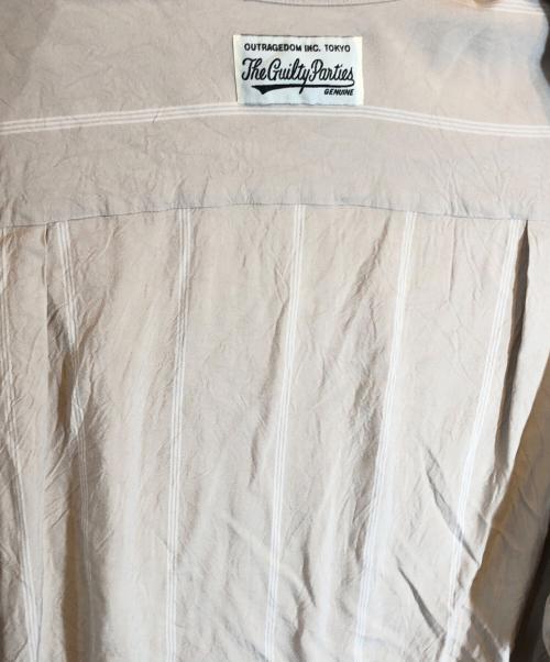 WACKO MARIA（ワコマリア）WACKO MARIA (ワコマリア) STRIPED OPEN COLLAR SHIRT ベージュ サイズ:SIZE Mの古着・服飾アイテム