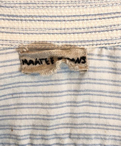 MAATEE&SONS（マーティーアンドサンズ）MAATEE&SONS (マーティーアンドサンズ) Gupta khadi silk stripe／長袖シャツ ブルー サイズ:SIZE 1の古着・服飾アイテム