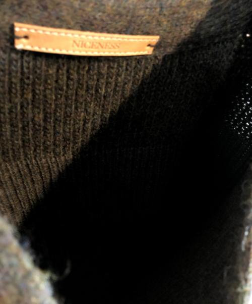 NICENESS（ナイスネス）NICENESS (ナイスネス) GOLDBLUM／ウールアルパカニット ブラウン サイズ:SIZE Mの古着・服飾アイテム