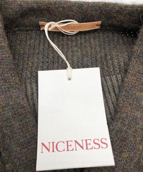 NICENESS（ナイスネス）NICENESS (ナイスネス) GOLDBLUM／ウールアルパカニット ブラウン サイズ:SIZE Mの古着・服飾アイテム