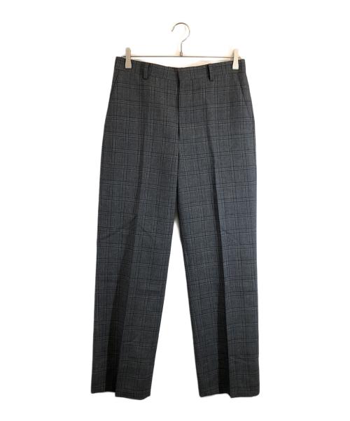 AURALEE（オーラリー）AURALEE (オーラリー) BLUEFACED WOOL CHECK SLACKS グレー サイズ:SIZE 3の古着・服飾アイテム