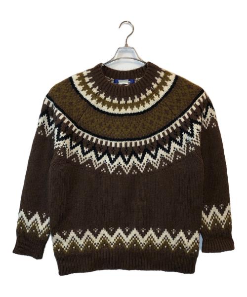 COMME des GARCONS JUNYA WATANABE MAN（コム デ ギャルソン ジュンヤ ワタナベ マン）COMME des GARCONS JUNYA WATANABE MAN (コム デ ギャルソン ジュンヤ ワタナベ マン) ノルディックセーター ブラウン サイズ:Lの古着・服飾アイテム