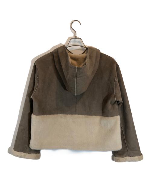 COHINA（コヒナ）COHINA (コヒナ) フェイクムートンフーディコート ブラウン サイズ:SIZE FREEの古着・服飾アイテム
