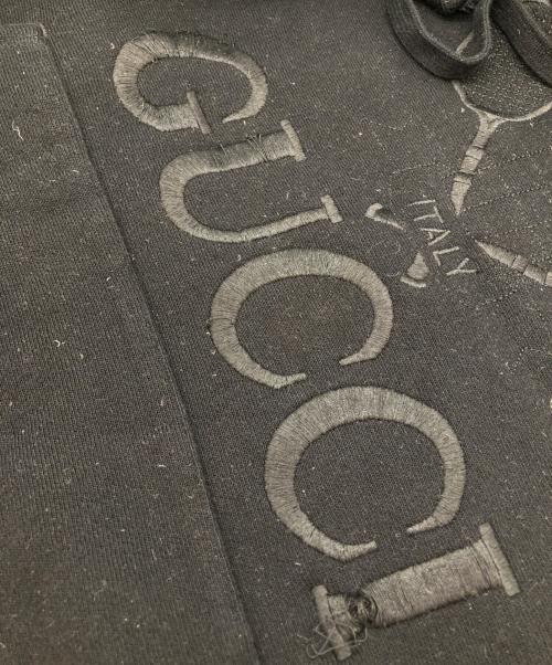 GUCCI（グッチ）GUCCI (グッチ) テニス刺繍ロゴフーディー ブラック サイズ:Sの古着・服飾アイテム