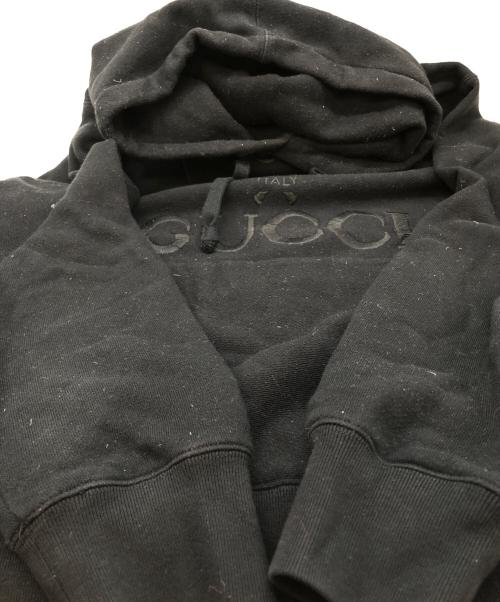 GUCCI（グッチ）GUCCI (グッチ) テニス刺繍ロゴフーディー ブラック サイズ:Sの古着・服飾アイテム