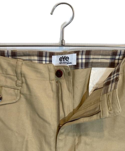 eYe COMME des GARCONS JUNYAWATANABE MAN（アイ コム デ ギャルソン ジュンヤ ワタナベ マン）eYe COMME des GARCONS JUNYAWATANABE MAN (アイ コム デ ギャルソン ジュンヤ ワタナベ マン) 裏切替ストレートパンツ ベージュ サイズ:SIZE Lの古着・服飾アイテム