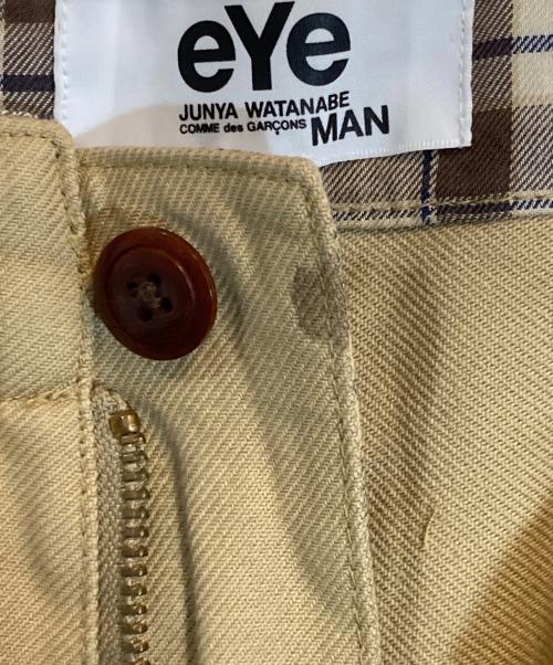 eYe COMME des GARCONS JUNYAWATANABE MAN（アイ コム デ ギャルソン ジュンヤ ワタナベ マン）eYe COMME des GARCONS JUNYAWATANABE MAN (アイ コム デ ギャルソン ジュンヤ ワタナベ マン) 裏切替ストレートパンツ ベージュ サイズ:SIZE Lの古着・服飾アイテム