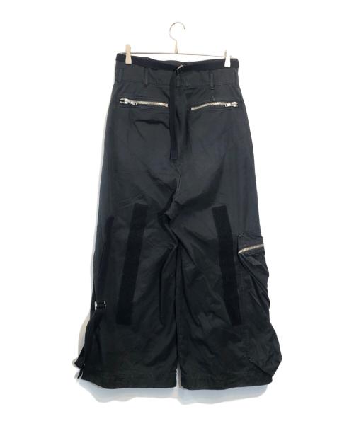 ALMOSTBLACK（オールモストブラック）ALMOSTBLACK (オールモストブラック) ワイドフライトパンツ ブラック サイズ:1の古着・服飾アイテム