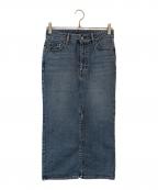 DEUXIEME CLASSEドゥーズィエム クラス）の古着「DENIM W Slit スカート」｜ブルー