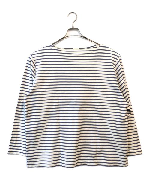 COMOLI（コモリ）COMOLI (コモリ) ボートネックボーダーカットソー ホワイト サイズ:3の古着・服飾アイテム