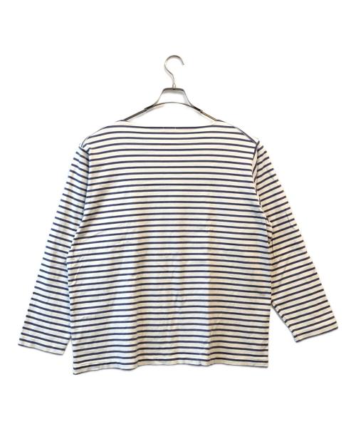 COMOLI（コモリ）COMOLI (コモリ) ボートネックボーダーカットソー ホワイト サイズ:3の古着・服飾アイテム