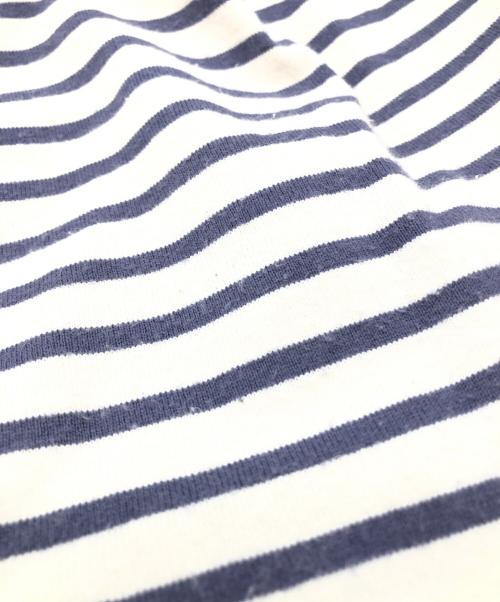 COMOLI（コモリ）COMOLI (コモリ) ボートネックボーダーカットソー ホワイト サイズ:3の古着・服飾アイテム