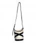 ALEXANDER McQUEEN (アレキサンダーマックイーン) カーブクロスバケットバッグ ブラック×ホワイト：22000円
