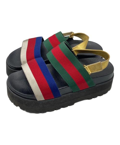 GUCCI（グッチ）GUCCI (グッチ) サンダル ブラック サイズ:SIZE 37の古着・服飾アイテム