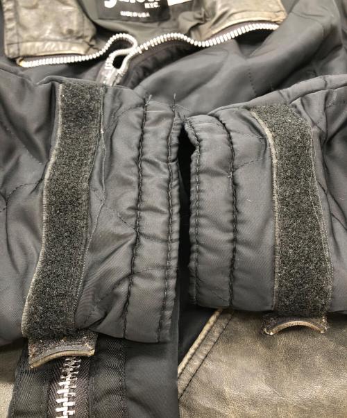 Schott（ショット）shott (ショット) キルティングレザージャケット ブラック サイズ:Lの古着・服飾アイテム