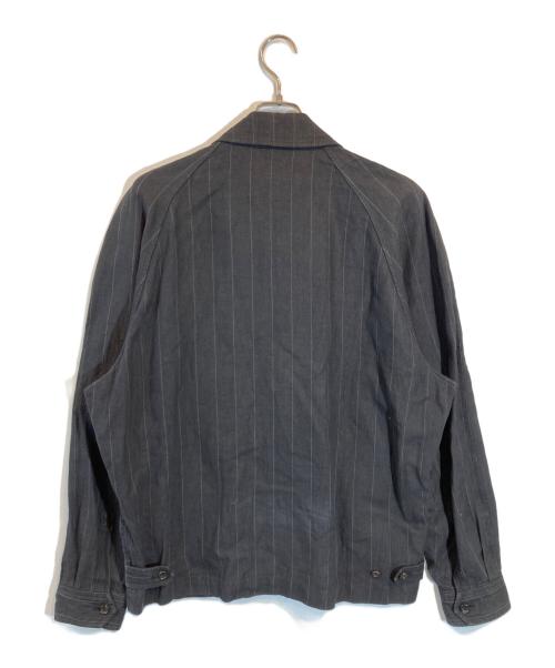 COMME des GARCONS HOMME（コムデギャルソン オム）COMME des GARCONS HOMME (コムデギャルソン オム) ストライプワイドリネンジャケット ブラック サイズ:SIZE Mの古着・服飾アイテム