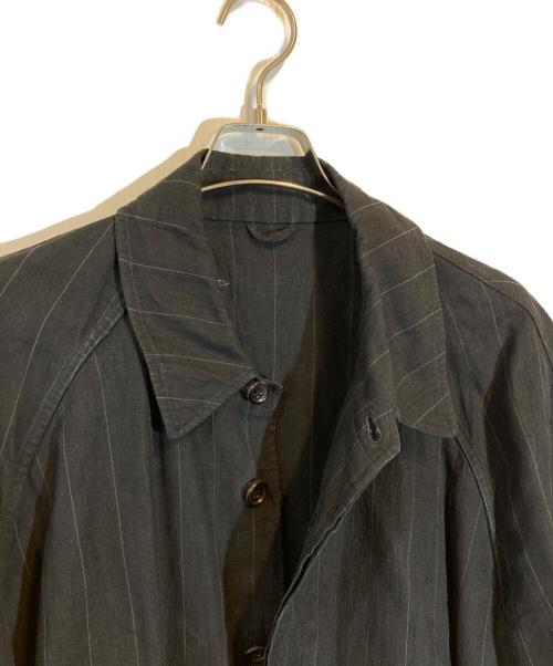 COMME des GARCONS HOMME（コムデギャルソン オム）COMME des GARCONS HOMME (コムデギャルソン オム) ストライプワイドリネンジャケット ブラック サイズ:SIZE Mの古着・服飾アイテム