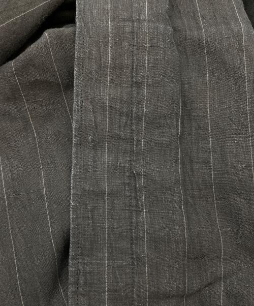 COMME des GARCONS HOMME（コムデギャルソン オム）COMME des GARCONS HOMME (コムデギャルソン オム) ストライプワイドリネンジャケット ブラック サイズ:SIZE Mの古着・服飾アイテム