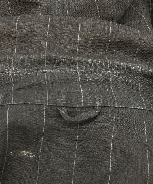 COMME des GARCONS HOMME（コムデギャルソン オム）COMME des GARCONS HOMME (コムデギャルソン オム) ストライプワイドリネンジャケット ブラック サイズ:SIZE Mの古着・服飾アイテム