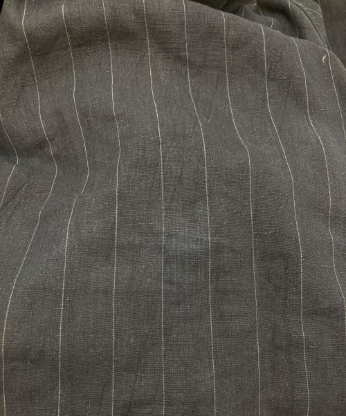 COMME des GARCONS HOMME（コムデギャルソン オム）COMME des GARCONS HOMME (コムデギャルソン オム) ストライプワイドリネンジャケット ブラック サイズ:SIZE Mの古着・服飾アイテム