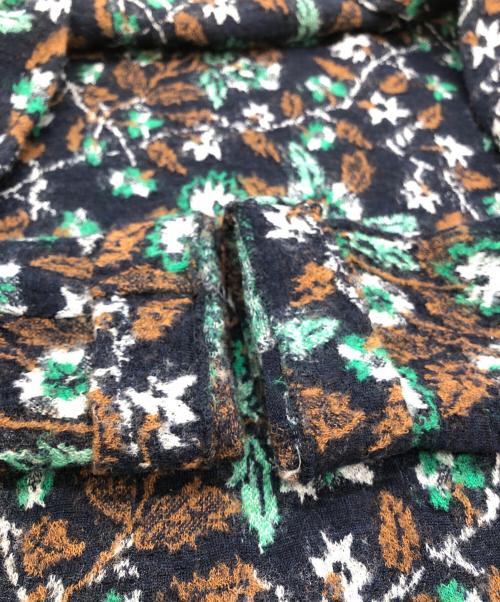 45R（フォーティファイブ・アール）45R (フォーティーファイブアール) 総柄ニットワンピース ネイビーの古着・服飾アイテム