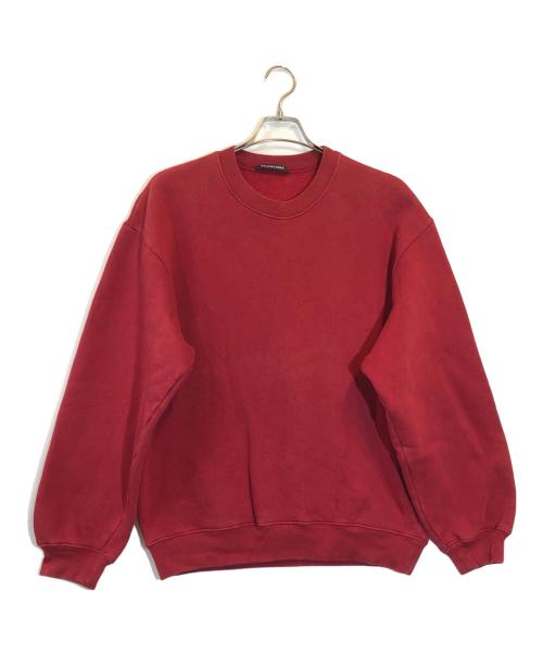 BALENCIAGA（バレンシアガ）BALENCIAGA (バレンシアガ) バックロゴクルーネックスウェット レッド サイズ:Mの古着・服飾アイテム