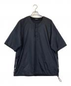 TENDERLOINテンダーロイン）の古着「ヘンリーネックナイロンプルオーバー」｜ブラック