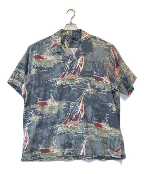 POLO RALPH LAUREN（ポロ・ラルフローレン）POLO RALPH LAUREN (ポロ・ラルフローレン) オープンカラーシャツ ブルー サイズ:XLの古着・服飾アイテム