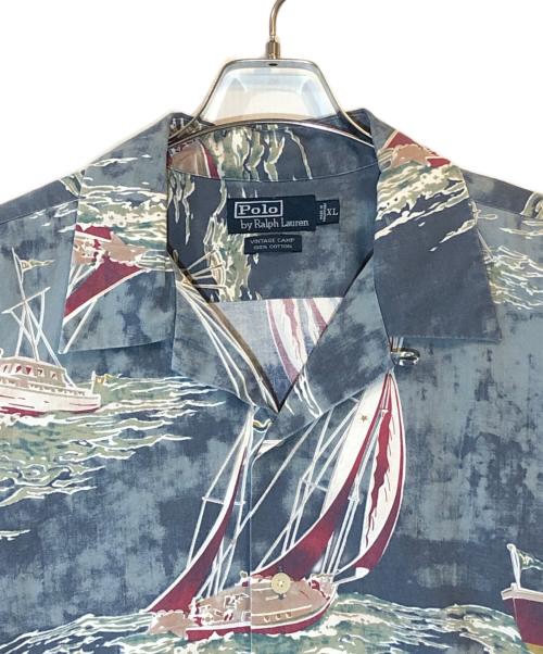 POLO RALPH LAUREN（ポロ・ラルフローレン）POLO RALPH LAUREN (ポロ・ラルフローレン) オープンカラーシャツ ブルー サイズ:XLの古着・服飾アイテム
