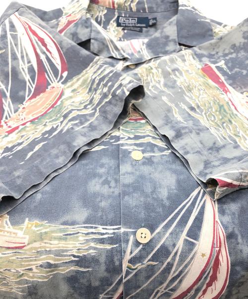 POLO RALPH LAUREN（ポロ・ラルフローレン）POLO RALPH LAUREN (ポロ・ラルフローレン) オープンカラーシャツ ブルー サイズ:XLの古着・服飾アイテム