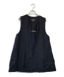 VERMEIL par iena（ヴェルメイユ パー イエナ）の古着「キュプラコットンリネンフレアジレ」｜ネイビー