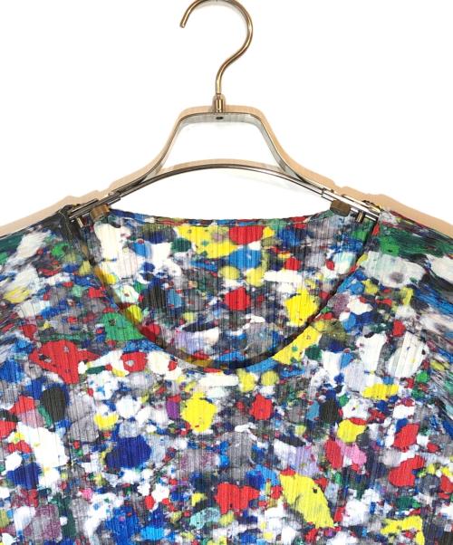 PLEATS PLEASE（プリーツプリーズ）PLEATS PLEASE (プリーツプリーズ) プリーツカットソー マルチカラー サイズ:4の古着・服飾アイテム