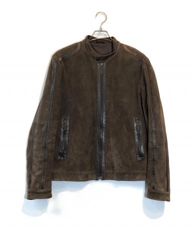 dunhill ダンヒル　ラムスキン　レザージャケット　ブルゾン　ダークブラウン dunhill（ダンヒル） | ブルゾンの古着・中古通販 | 【公式】RAGTAG