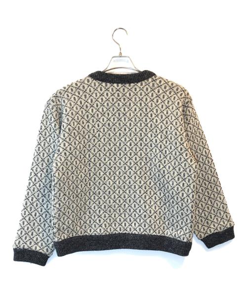 L.L.Bean（エルエルビーン）L.L.Bean (エルエルビーン) バーズアイニットカーディガン グレー サイズ:SMALLの古着・服飾アイテム