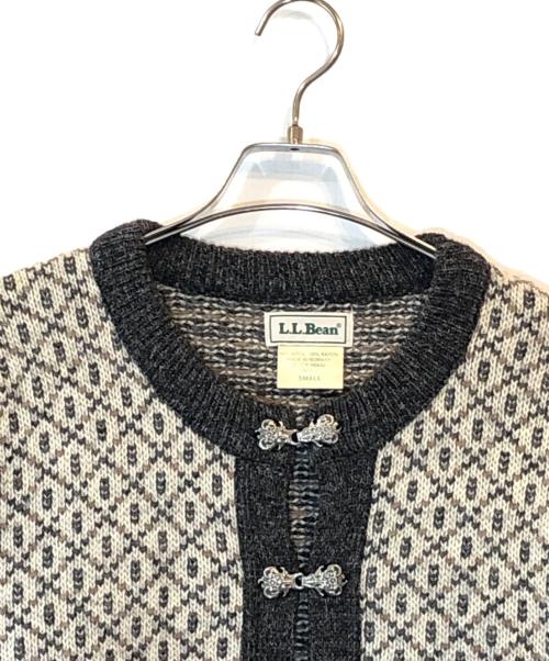 L.L.Bean（エルエルビーン）L.L.Bean (エルエルビーン) バーズアイニットカーディガン グレー サイズ:SMALLの古着・服飾アイテム