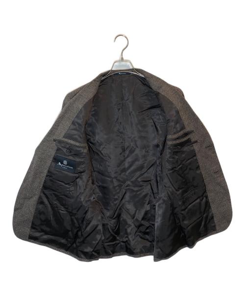 Aquascutum（アクアスキュータム）Aquascutum (アクアスキュータム) ウールシルクメッシュジャケット ブラウン サイズ:SIZE 90A4の古着・服飾アイテム