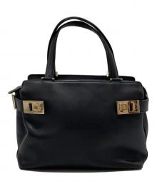 Salvatore Ferragamo（サルヴァトーレ フェラガモ）の古着「ガンチーニハンドバック」｜ブラック