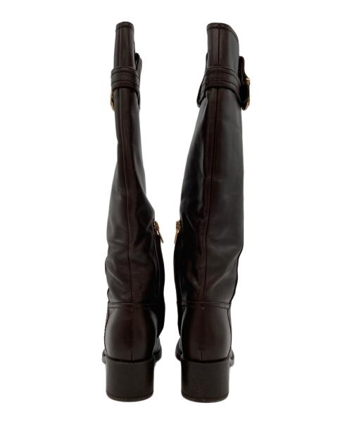 Salvatore Ferragamo（サルヴァトーレ フェラガモ）Salvatore Ferragamo (サルヴァトーレ フェラガモ) ガンチーニロングブーツ ブラウン サイズ:SIZE 5の古着・服飾アイテム