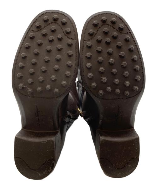Salvatore Ferragamo（サルヴァトーレ フェラガモ）Salvatore Ferragamo (サルヴァトーレ フェラガモ) ガンチーニロングブーツ ブラウン サイズ:SIZE 5の古着・服飾アイテム