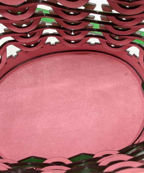 Kate Spade（ケイトスペード）Kate Spade (ケイトスペード) ドリースモールバケット2WAYバッグ グリーン×ピンクの古着・服飾アイテム