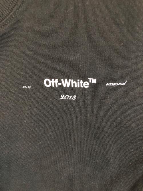 OFFWHITE（オフホワイト）OFFWHITE (オフホワイト) LOGO COTTON CREWNECK T-SHIRT ブラック サイズ:XSの古着・服飾アイテム