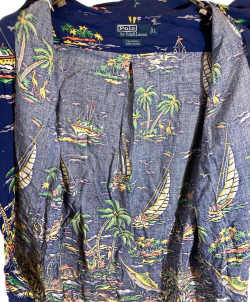 POLO RALPH LAUREN（ポロ・ラルフローレン）POLO RALPH LAUREN (ポロ・ラルフローレン) アロハシャツ ブルー サイズ:SIZE Lの古着・服飾アイテム