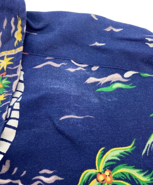 POLO RALPH LAUREN（ポロ・ラルフローレン）POLO RALPH LAUREN (ポロ・ラルフローレン) アロハシャツ ブルー サイズ:SIZE Lの古着・服飾アイテム