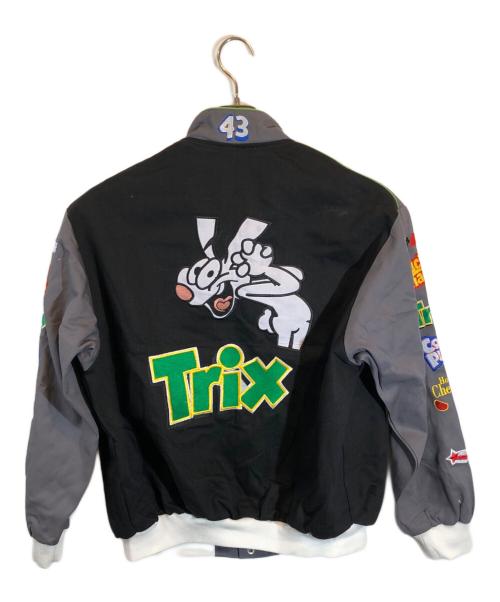 JHDESIGN（不明）JHDESIGN (不明) 刺繍レーシングジャケット ブラック×グリーン サイズ:SIZE XXLの古着・服飾アイテム