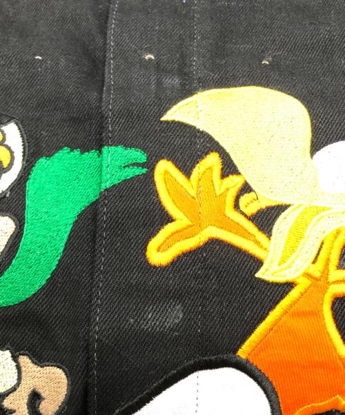 JHDESIGN（不明）JHDESIGN (不明) 刺繍レーシングジャケット ブラック×グリーン サイズ:SIZE XXLの古着・服飾アイテム