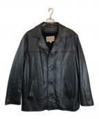 GUESSゲス）の古着「ライナー付レザーカーコート」｜ブラック