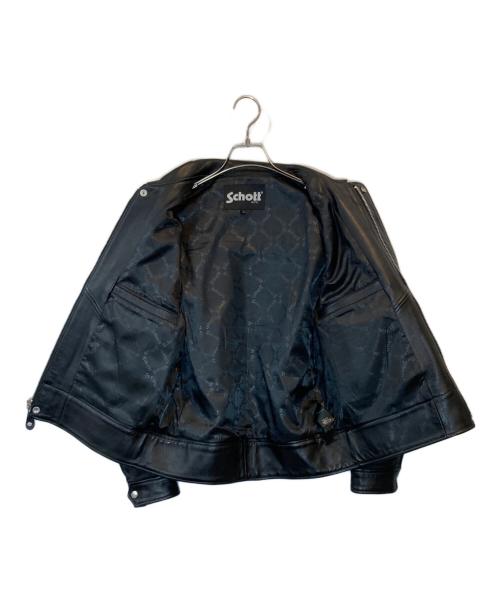 Schott（ショット）Schott (ショット) nano・universe (ナノ・ユニバース) ラムレザージャケット ブラック サイズ:Sの古着・服飾アイテム